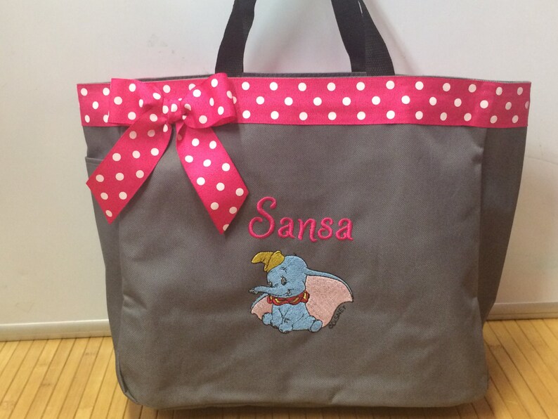 Personalized Baby Dumbo Elephant Diaper Bag Tote Etsy