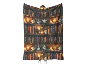 Books and Tea Cups Blanket