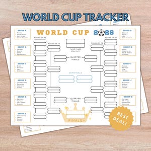 2026年ワールドカップの印刷可能なトラッカーポスター、サッカーとフットボールのトーナメントブラケットチャート、観戦パーティー用のウォールアート