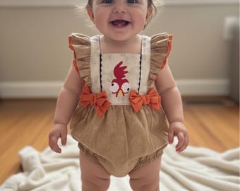 Handmade Moana Inspired Romper, Disney Costume, Newborn to 4T