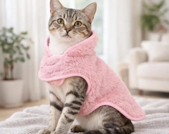 Reversible Fleece Pet Jacket – Warm Winter Vest for Small Dogs And Cats, Soft Cozy Puppy & Kitten Sweater