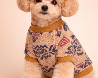 Small Dog Hoodie Sweater, Warm Winter Pet Clothes for Poodle, Schnauzer, Bichon & Small Dogs, Soft Puppy Outfit