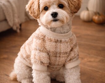 Small Dog Sweater, Soft Knit Puppy Clothes for Chihuahua, Schnauzer and Small Dogs, Warm Pet Outfit for Fall & Winter