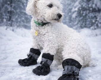 Waterproof Dog Boots, Warm Anti-Slip Winter Shoes for Small Dogs, Snow & Rain Paw Protection, Durable Puppy Booties