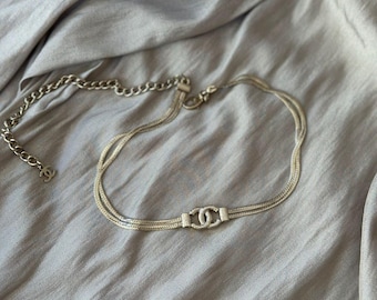Authentic vintage Chanel choker necklace with full set