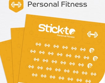 Adesivos para Rastreamento de Hábitos de Fitness - Adesivos de Treino para Calendário, Bullet Journal e Acompanhamento de Metas