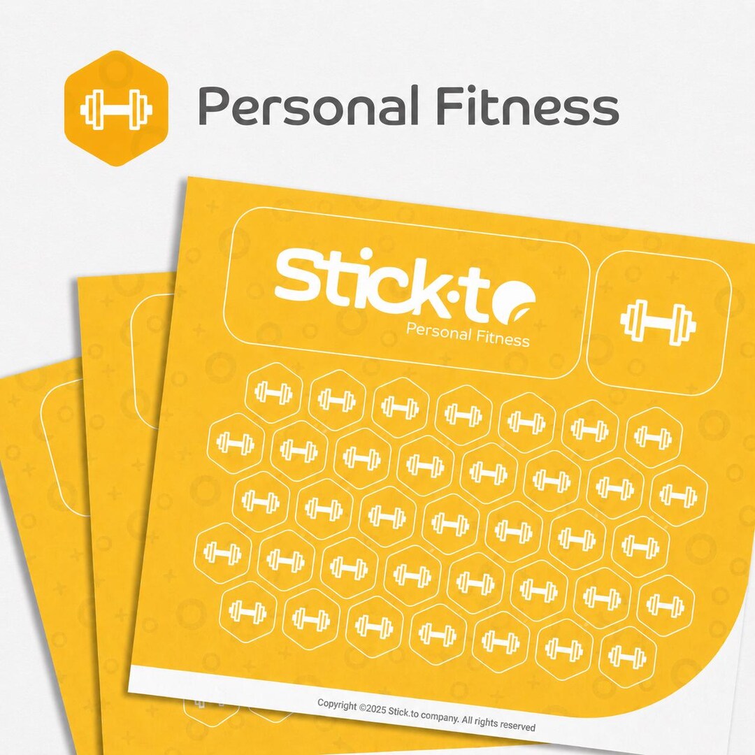 Fitness Habit Tracker Stickers - Workout Stickers for Calendar, Bullet ...