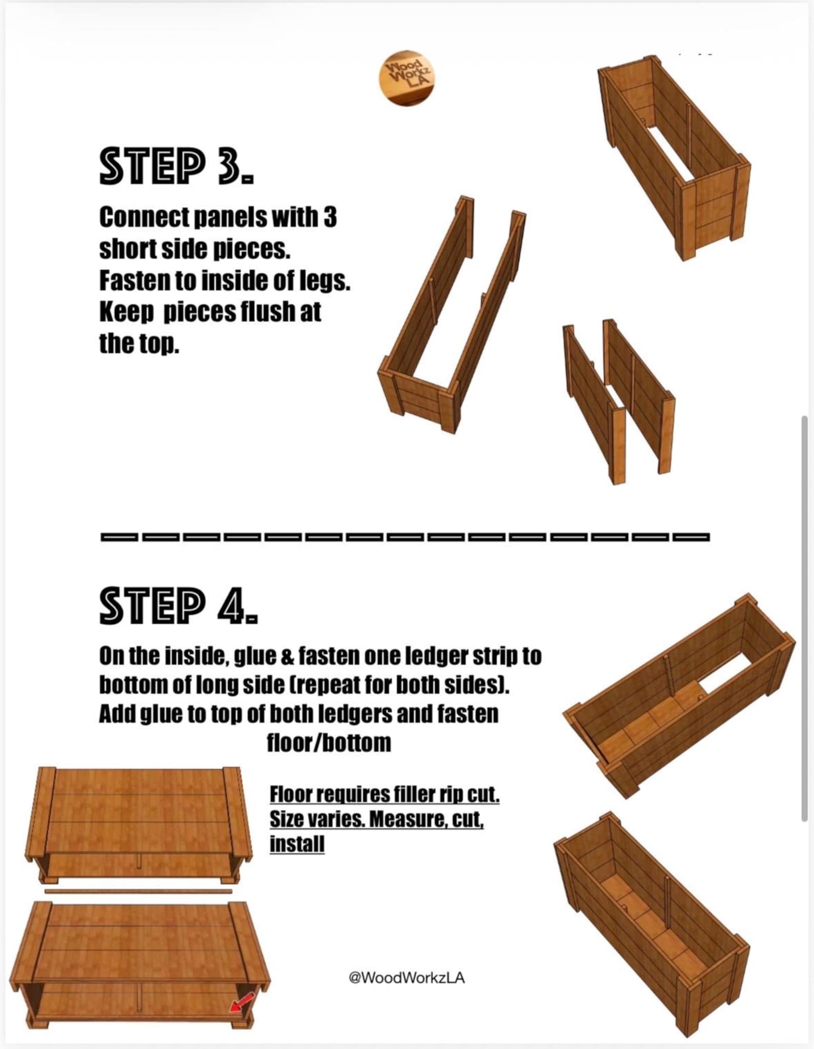 Cedar Planter Box Plans PDF, DIY Wood Planter, Outdoor Planter Plans ...