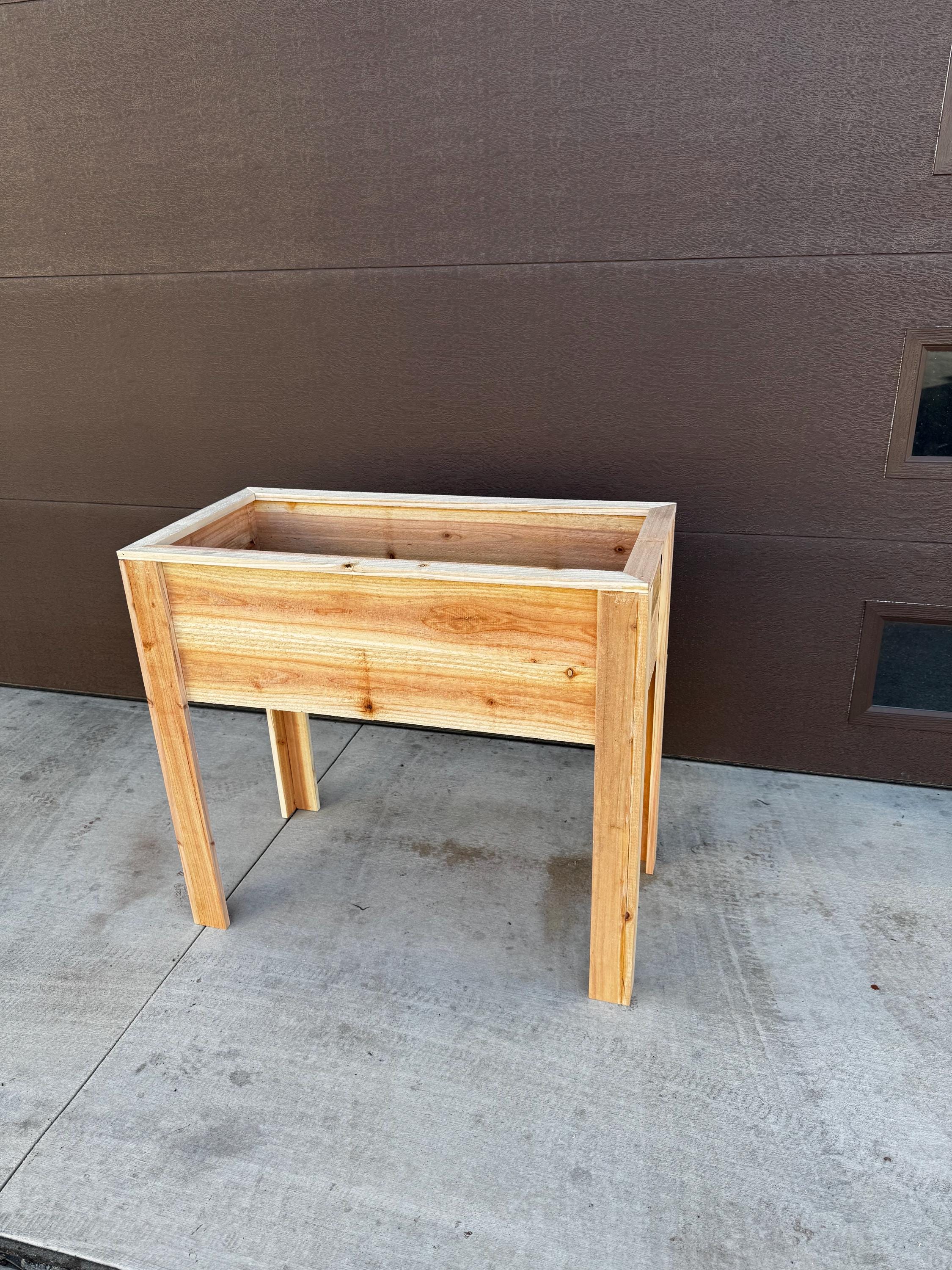 3ft Raised Cedar Planter Box Plans | DIY Outdoor Planter W/ Legs | Easy ...