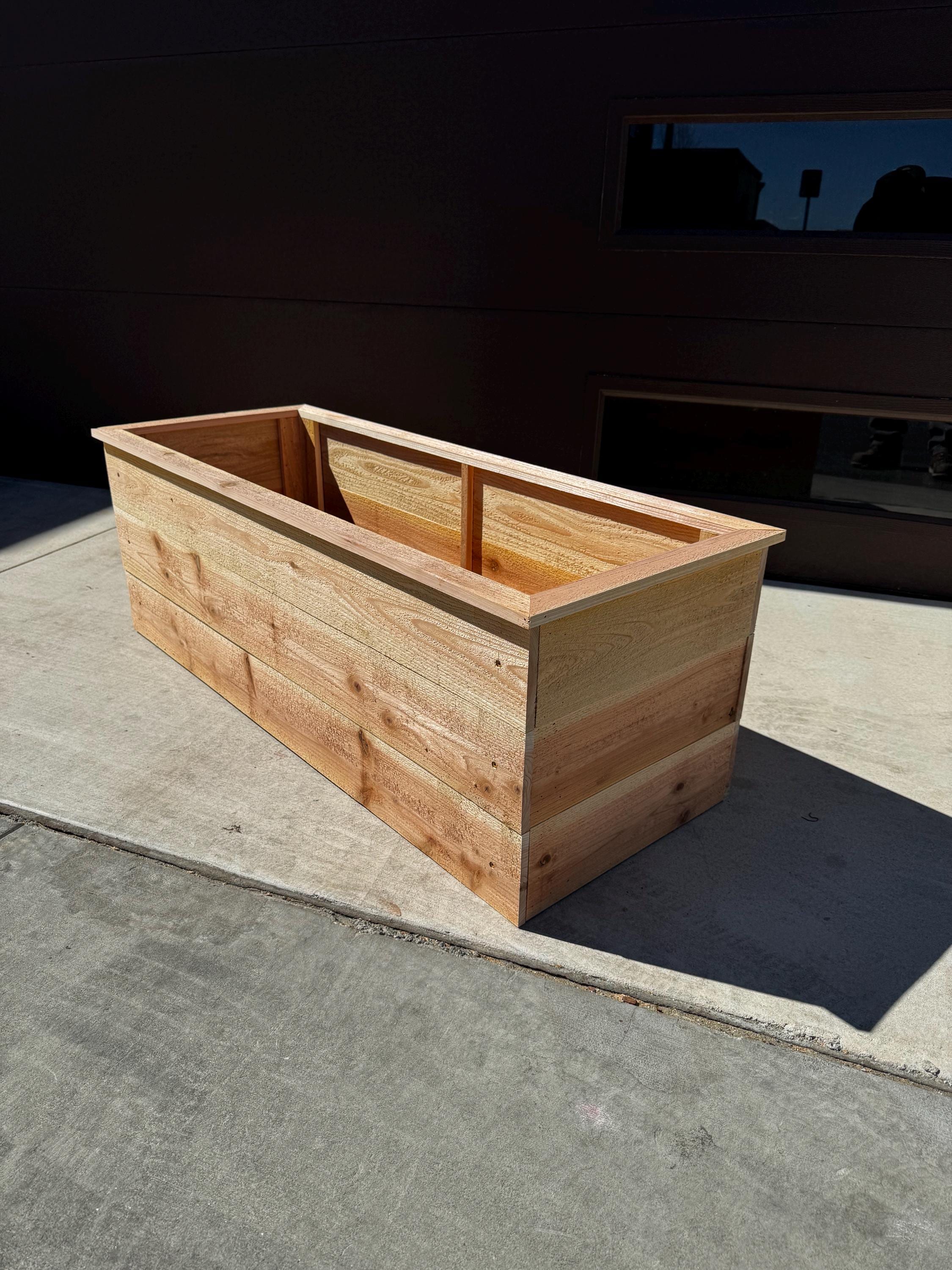4ft Cedar Planter Box Plans PDF – DIY Outdoor Wooden Planter, Step-by ...