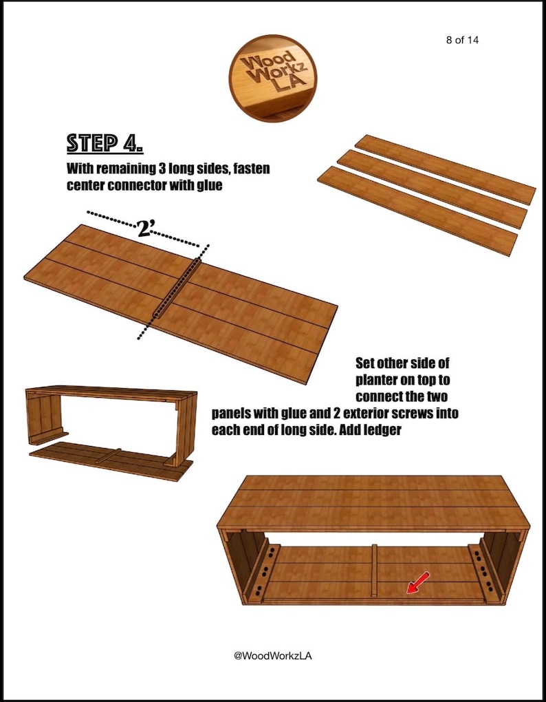 4ft Cedar Planter Box Plans PDF – DIY Outdoor Wooden Planter, Step-by ...