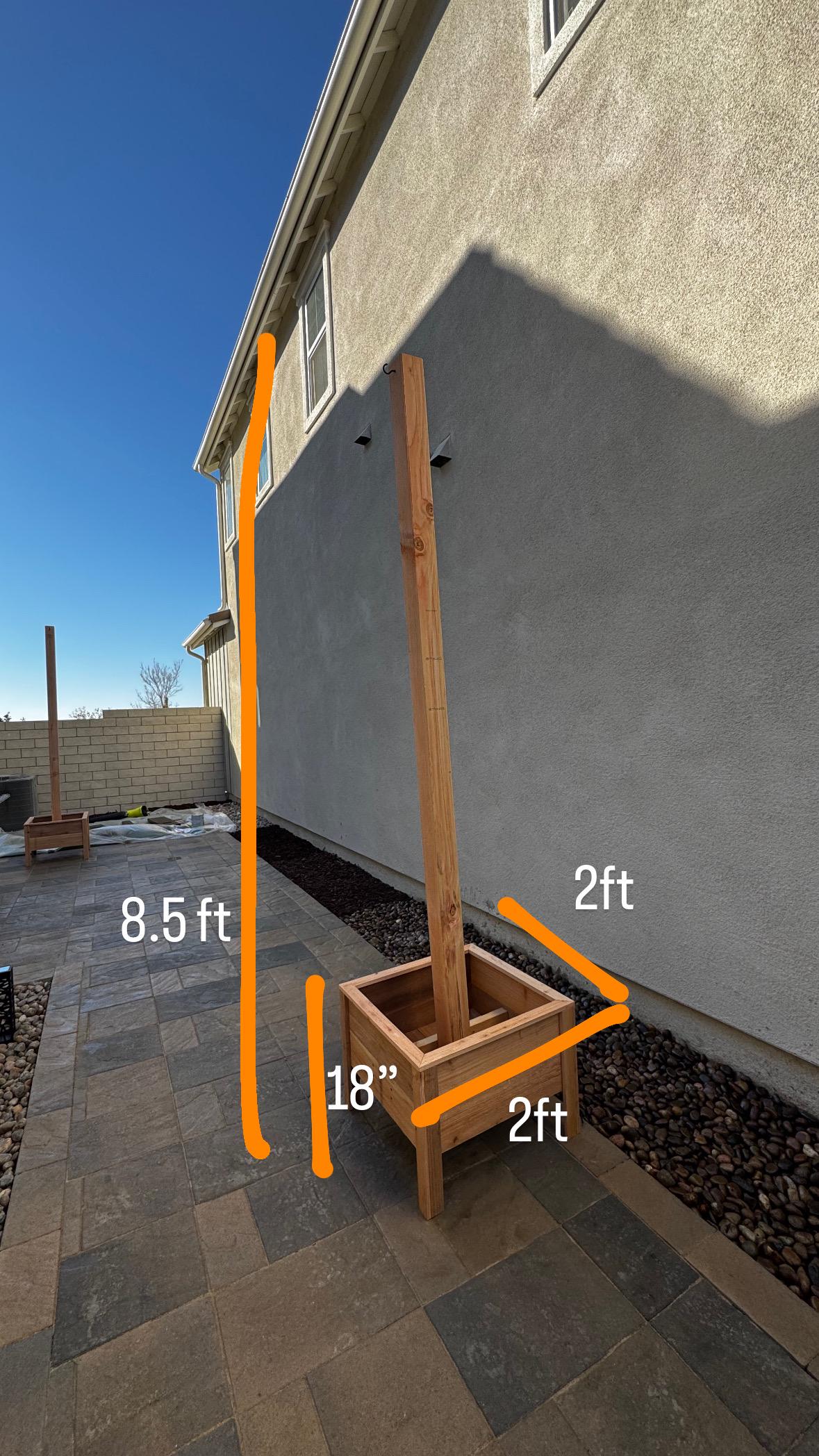 Cedar String Light Post Planter Plans | DIY Outdoor Patio Light Post ...