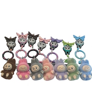 Adorable Monster Plush Keychain – Cute Backpack Charm & Stress Relief Toy,Relief Gift for Girls,Teens