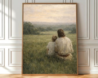 Jesus Easter Wall Art Printable, Christian Resurrection Decor, Digital Download