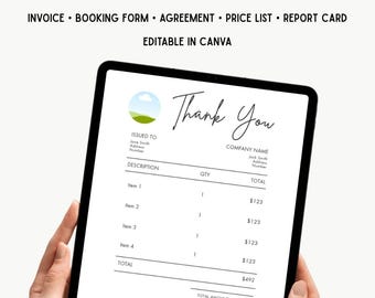 Pet Business Forms Bundle | Invoice, Contract, Price List (Canva Editable)