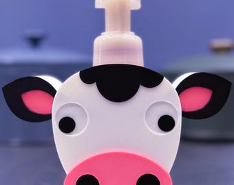 Cow Soap Holder 3D Print File, Farmhouse Decor (STL, Bambu/Orca 3MF)