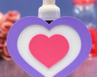 Triple Heart Soap Holder 3D Print File, Valentine's Day Decor (STL, Bambu/Orca 3MF)