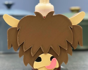 Highland Cow Soap Holder 3D Print File, Farmhouse Decor (STL, Bambu/Orca 3MF)