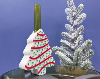 Christmas Cake Straw Topper 3D Print File, Christmas Decor (STL, Bambu/Orca 3MF)
