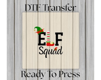 Elf Squad Dtf, Ready To Press Dtf Transfers, Christmas Dtf Transfer, Christmas Gifts, Heat Press Transfer, Ready To Iron, Elf DTF