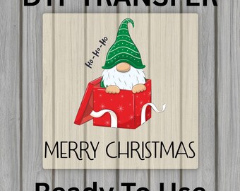 Merry Christmas Elf DTF Transfer: Ready To Press Heat Transfer