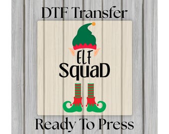 Elf Squad Dtf, Ready To Press Dtf Transfers, Christmas Dtf Transfer, Christmas Gifts, Heat Press Transfer, Ready To Iron, Elf DTF