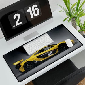 Yellow Mclaren P1 GTR | XL Gaming Mouse Pad
