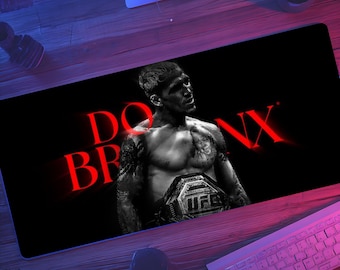 Charles Oliveira UFC Fighter Desk Mat, Gaming Setup Decor, Polyester Surface