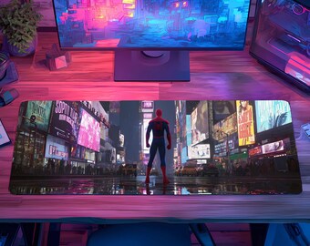 Marvel SpiderMan themed Premium Mouse Pad, Colorful Gaming Desk Mat Gaming Setup Decor