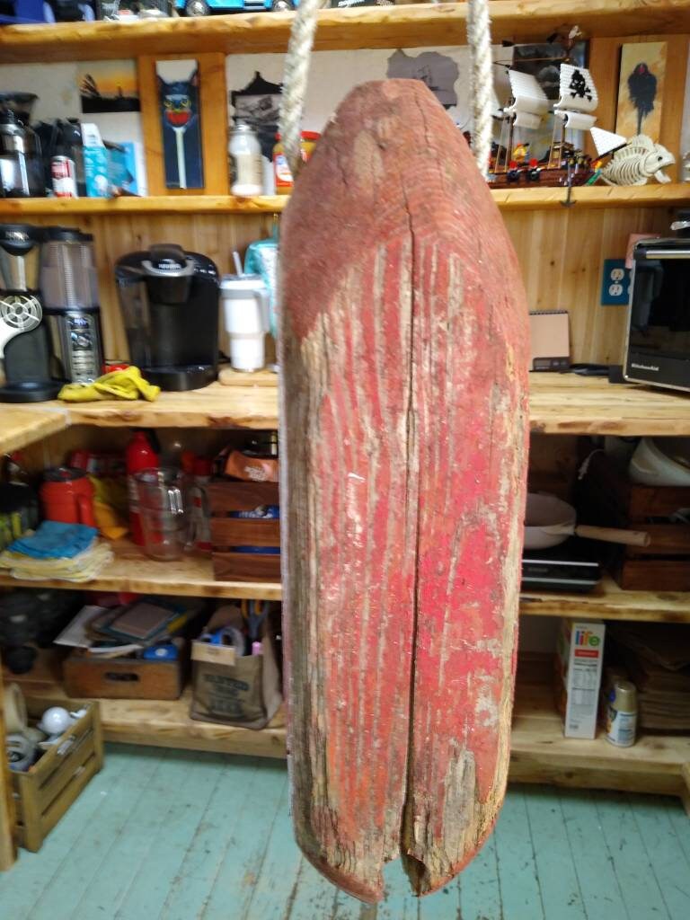 3 Authentic vintage wooden fishing floats used rustic Etsy