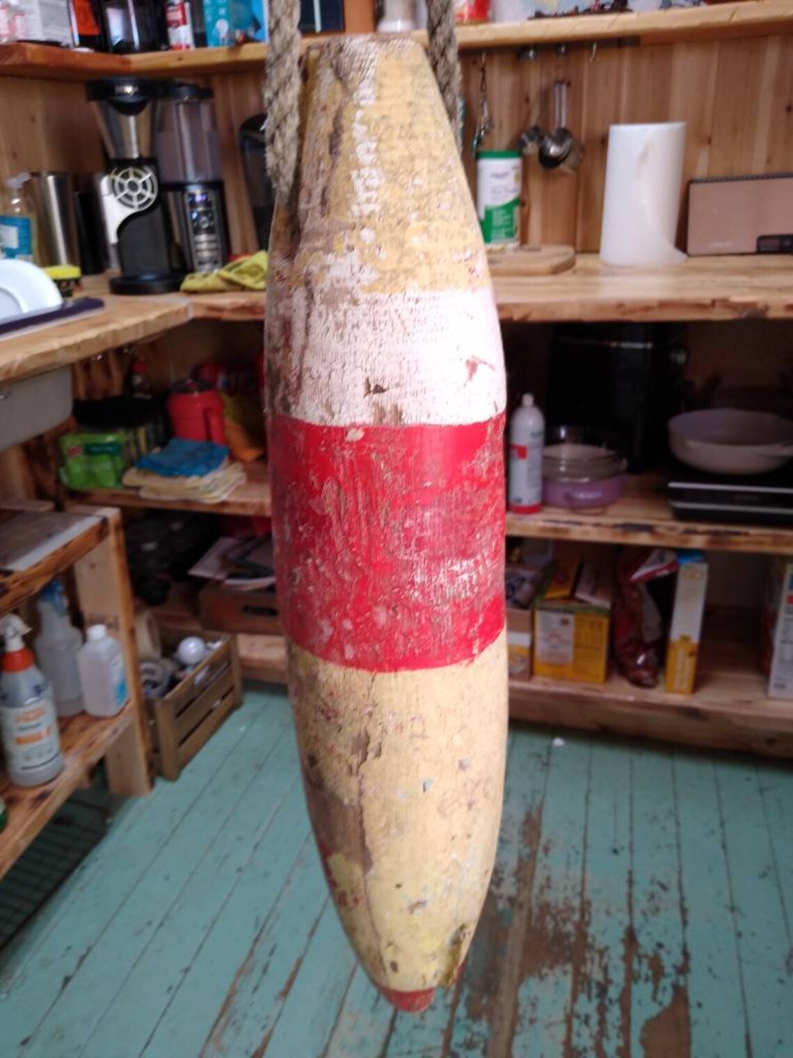 3 Authentic vintage wooden fishing floats used rustic Etsy