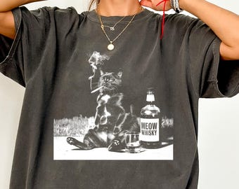 Vintage Cat Shirt: Funny Cat Tee, Retro Cat T-shirt, Cat Lover Gift, Comfort Colors®