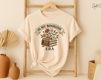 Bookish Era Shirt, Floral Book Lover Tee, Teacher Gift