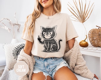 Funny Cat T-Shirt: Retro Vintage Style, Cat Lover Gift