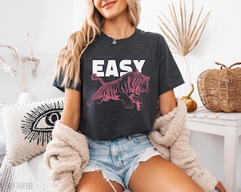 T-shirt Easy Tiger, chemise unisexe bohème rétro vintage