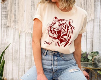 T-shirt Easy Tiger, chemise unisexe bohème rétro vintage