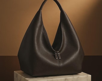 Bolso tote de piel vegana para mujer – Bolso hobo suave, bolso de hombro ligero para el trabajo