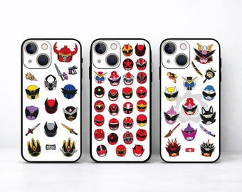 Sentai Rangers Chibi Phone Case: Custom Hero Team Design