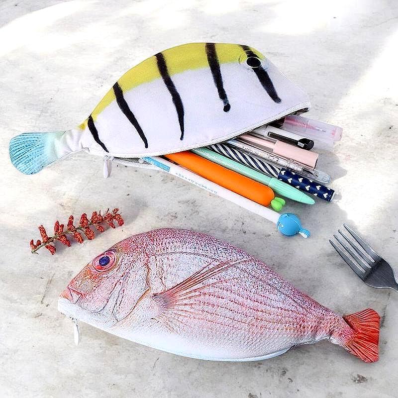 Produktbild von Fisch-Federmäppchen / Kleinteiletasche Für Angler – 3D-Design, Bunt, Aus Polyester