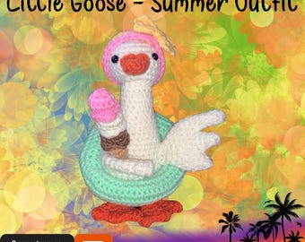 Kleine Gans (Sommer) - Häkelanleitung - Amigurumi Accessoires