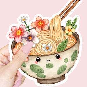 Noodles Sticker | Waterproof Vinyl Sticker | High Quality Stickers | Journal Sticker | Cup Sticker | Laptop Decal | Kindle Stickers | Kawaii