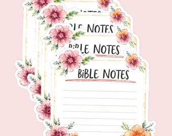 Biglietti d'auguri floreali della Bibbia / Set di cancelleria cristiana