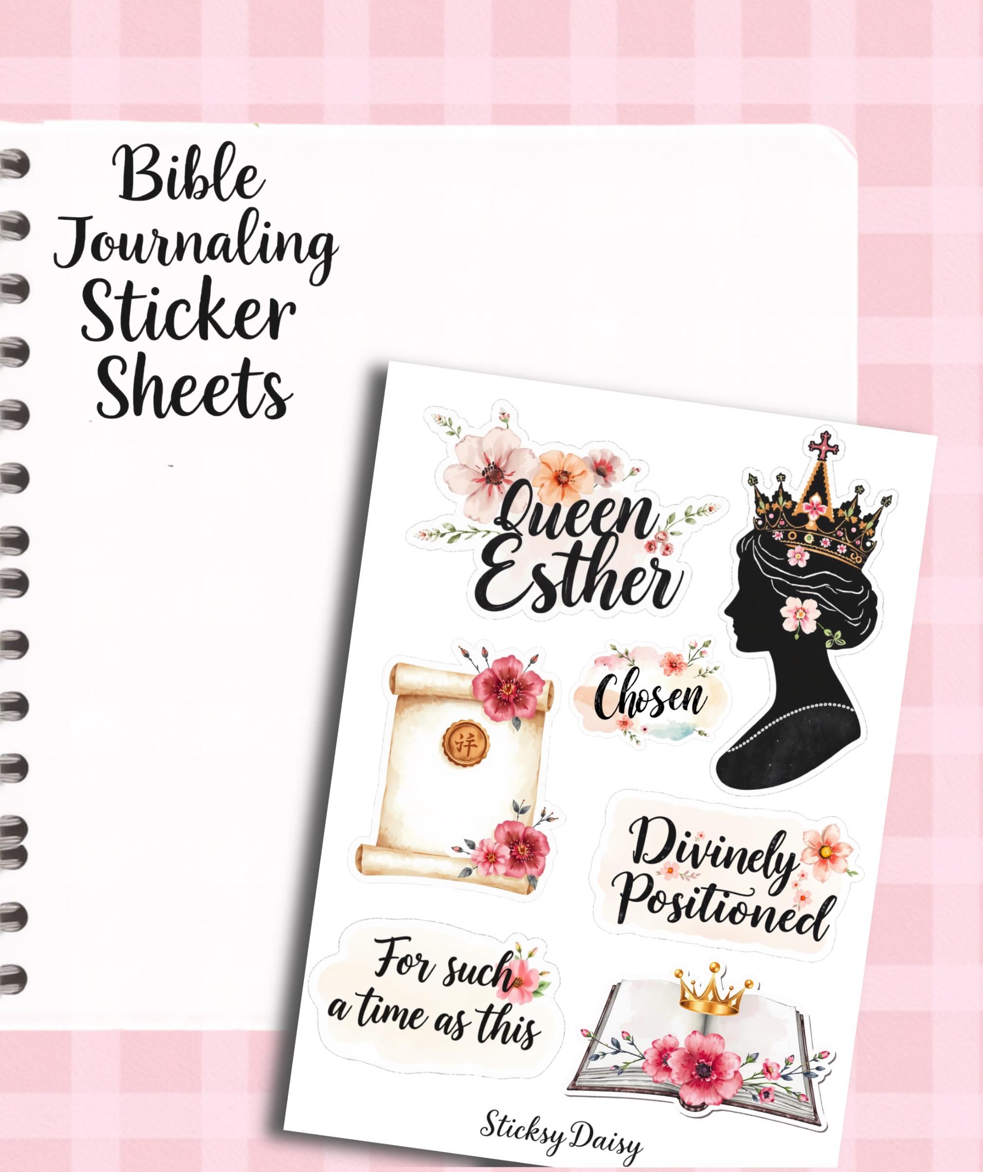 Esther Bible Journaling Sticker Sheet | Christian Stickers - Etsy