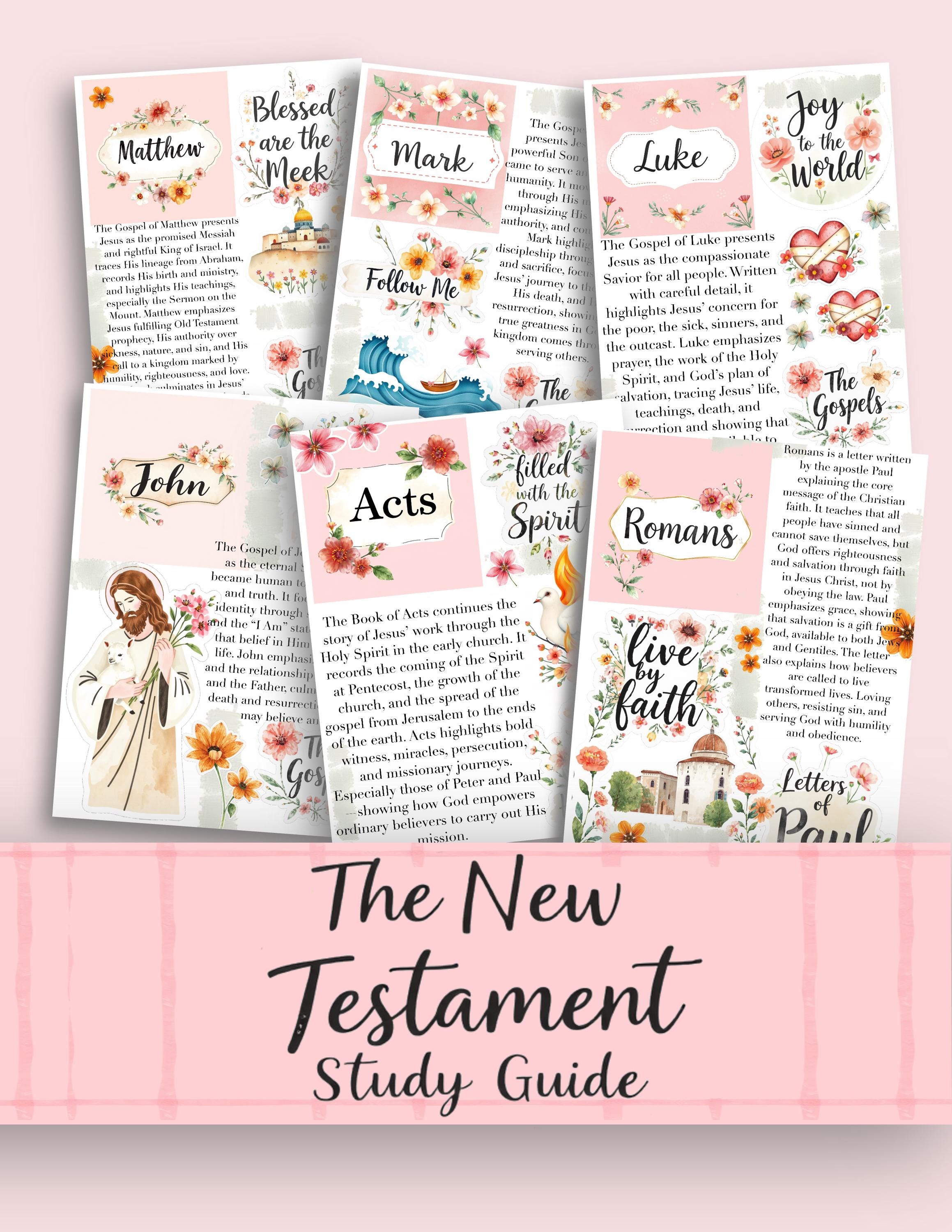 The New Testament Bible Study Guide Printable | 27 PDF Pages - Etsy