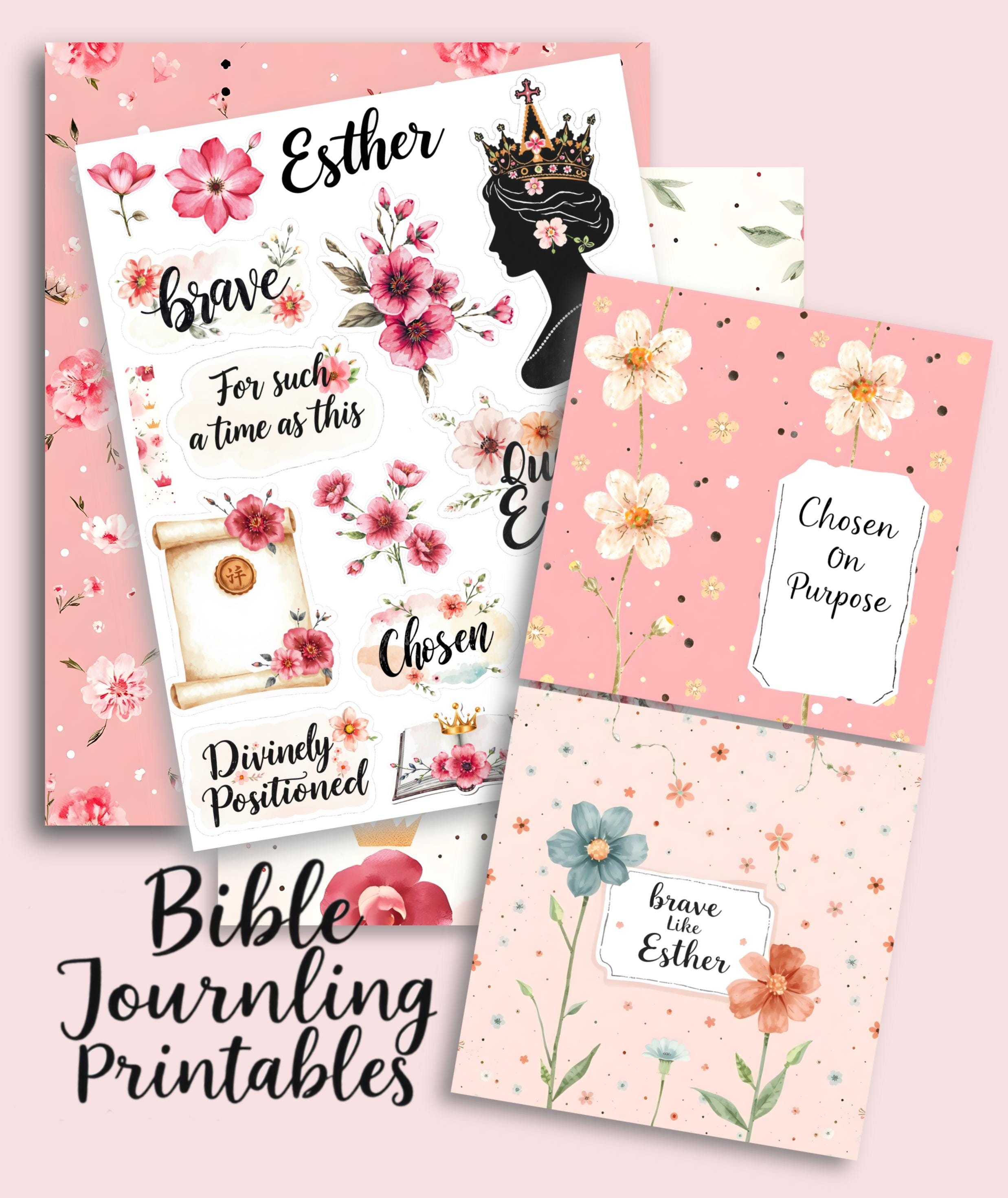 Esther Bible Journaling Printable | Stickers and Papers | Instant ...