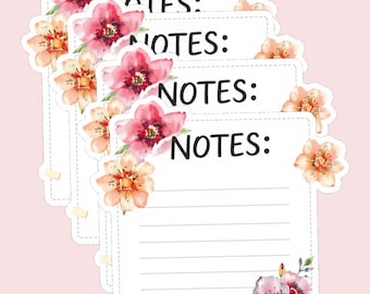 Cartes de correspondance florales | Lot de 15 cartes de vœux blanc mat