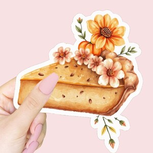 Pumpkin Pie Vinyl Sticker | Waterproof Vinyl Sticker | High Quality Stickers | Journal Sticker | Cup Sticker | Laptop Decal | Fall Stickers
