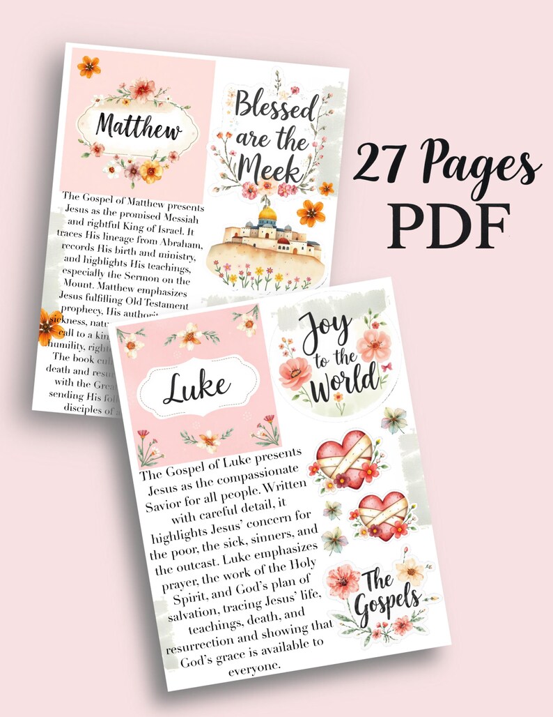 The New Testament Bible Study Guide Printable | 27 PDF Pages - Etsy
