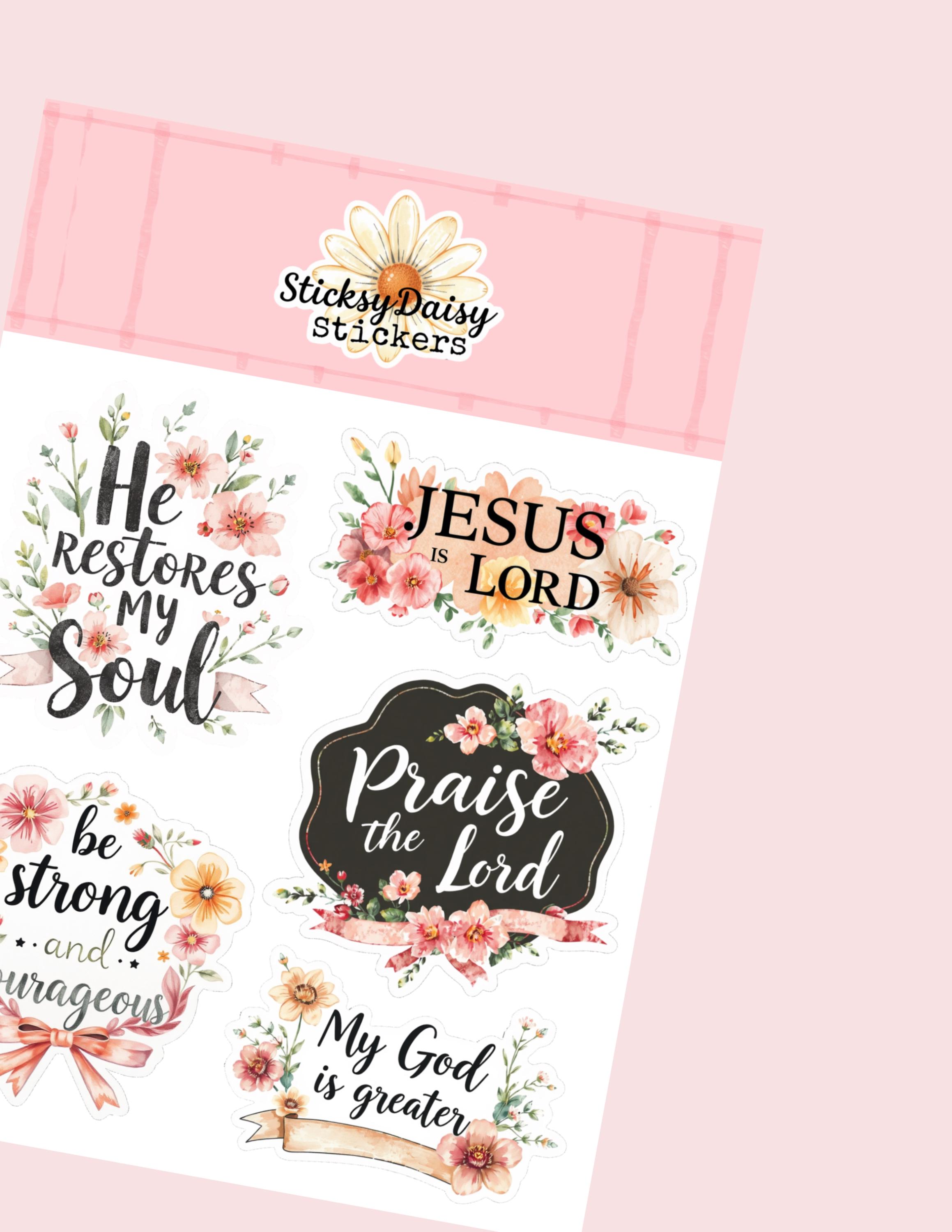 Faith Bible Journaling Sticker Sheet | Christian Planner Stickers - Etsy