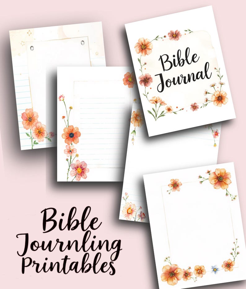 Bible Binder Cover and Papers Bible Journaling Instant Download ...